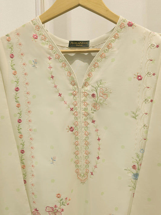 2 Piece - Embroidered Cambric Suit S114824