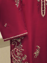Pure Embroidered Sheesha Silk Shirt S114832