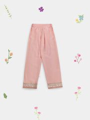 (Kids) 2 Piece -Embroidered  Pure Cotton Net Suit KD-102