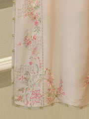 3 Piece- Pure  shisha Silk Embroidered Suit S114948
