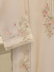 3 Piece- Pure  shisha Silk Embroidered Suit S114948