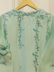 2 Piece - Embroidered Shesha Silk suit WS00389