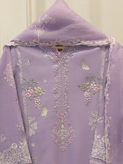 3 Piece - Embroidered Khadi Silk Suit WS00394