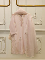 3 Piece- Pure  Shisha Silk Embroidered Suit S115042
