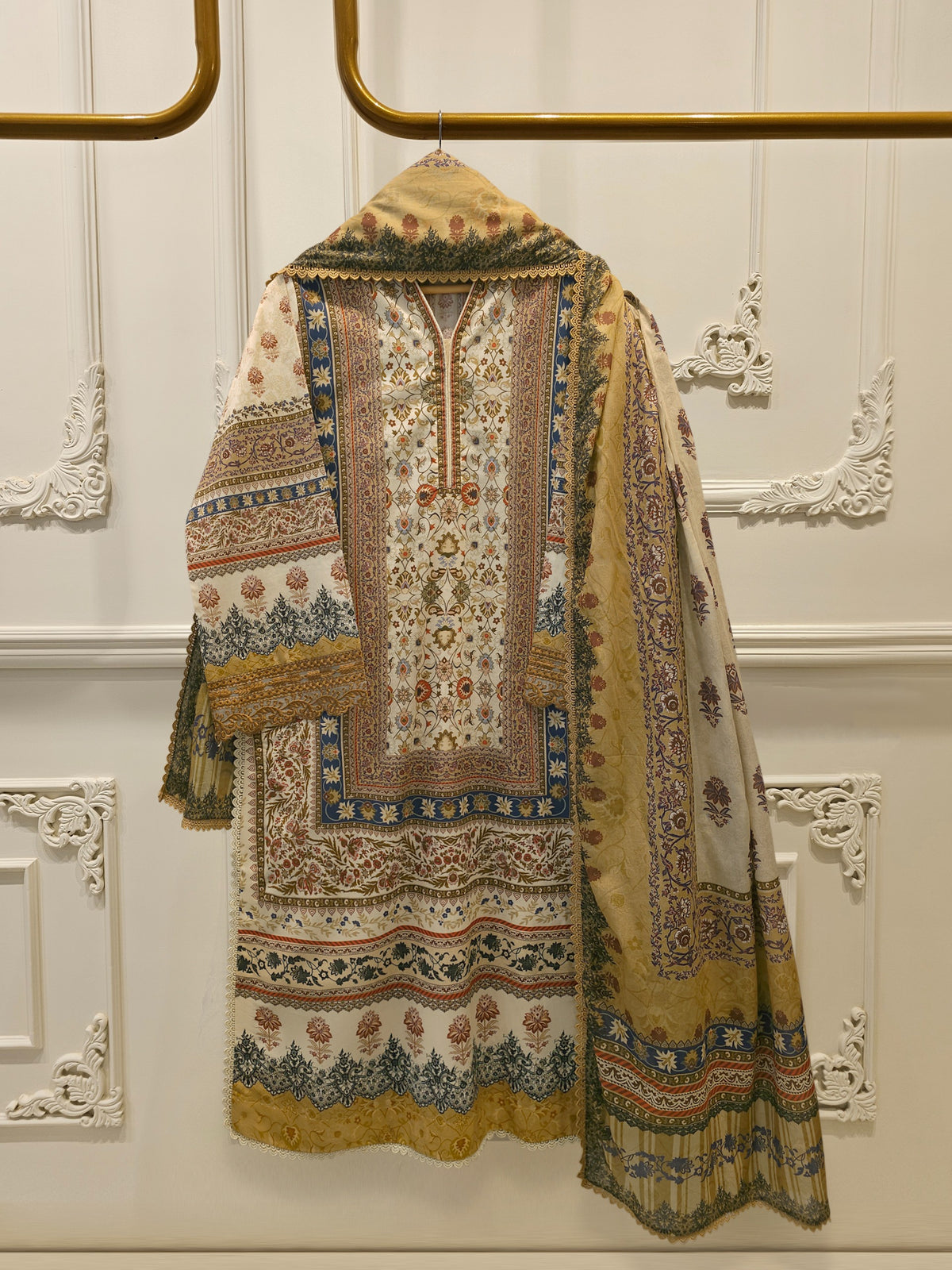 2 Piece -Digital Printed Cambric Suit S115088