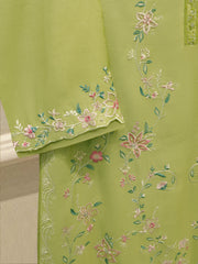 3 Piece - Pure Khaddi Silk Embroidered  Suit S115092