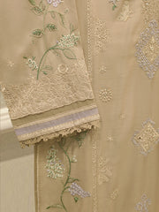 3 Piece - Embroidered Khadi Silk Suit WS00395