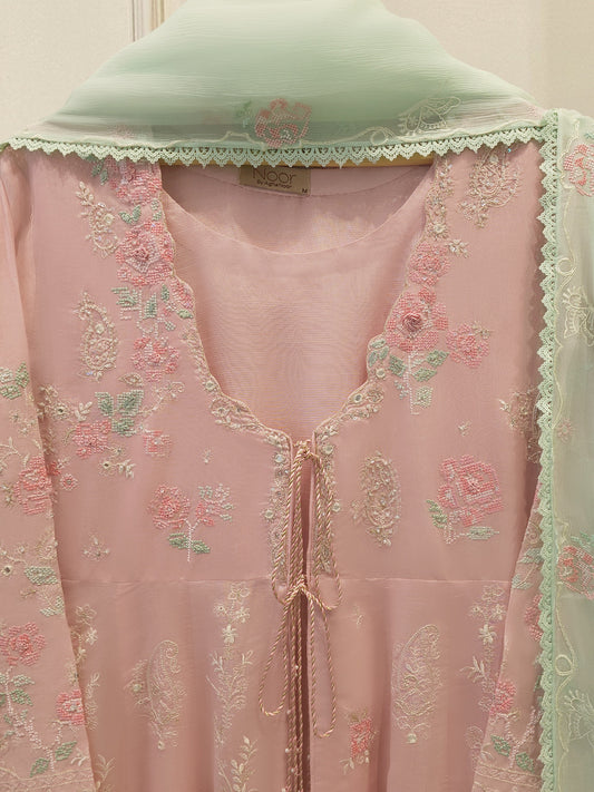 3 Piece - Embroidered Khadi Silk Suit WS00403
