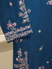 3 Piece - Pure Khaddi Silk Embroidered  Suit S115237
