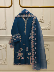 3 Piece - Pure Khaddi Silk Embroidered  Suit S115233