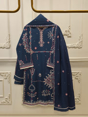 3 Piece - Embroidered Cambric Suit S115249