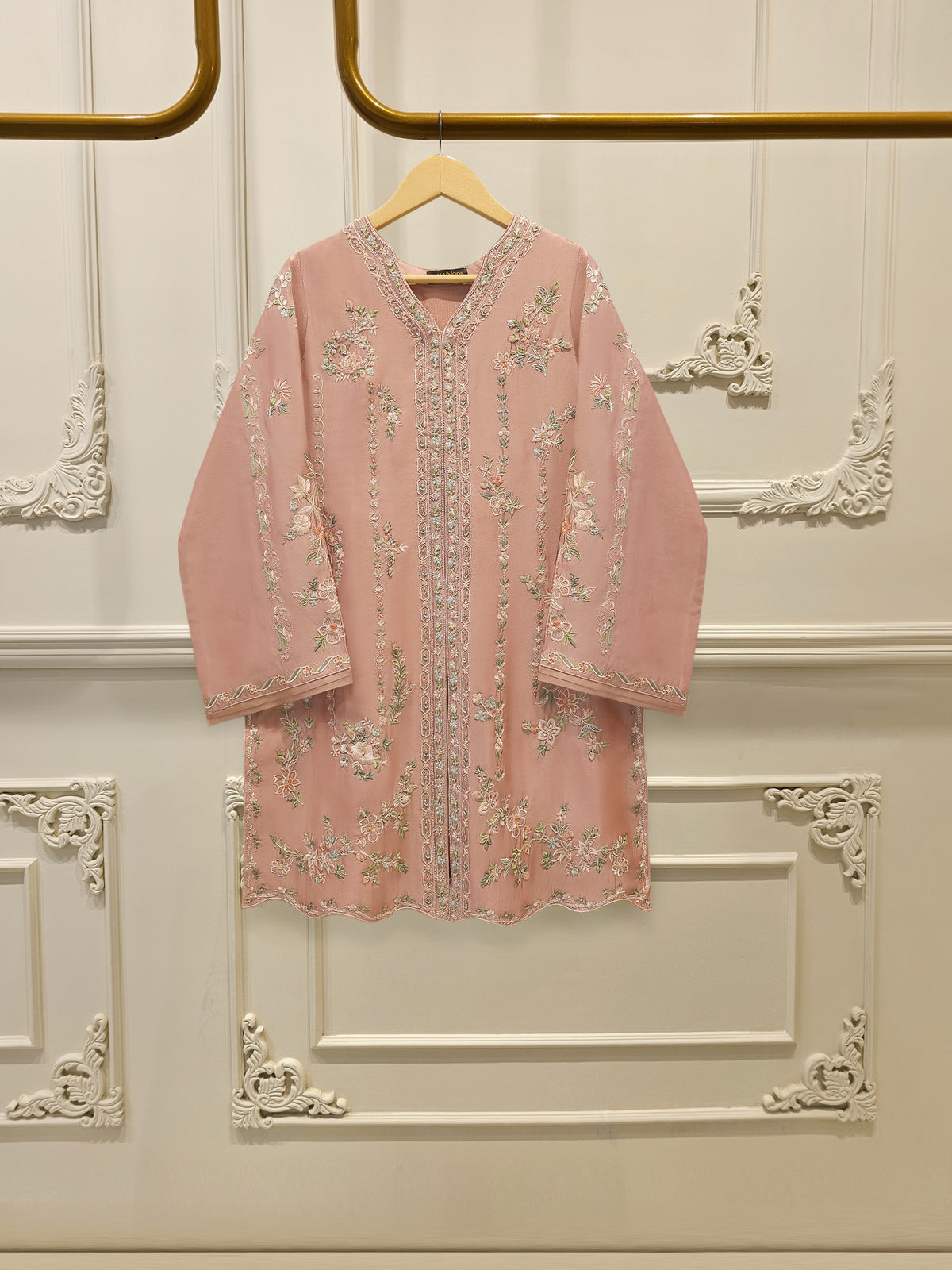 2 Piece- Pure Sheesha Silk Embroidered Suit S115260