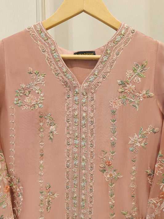 2 Piece- Pure Sheesha Silk Embroidered Suit S115260
