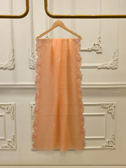 3 Piece - Pure Organza Embroidered Suit S115289