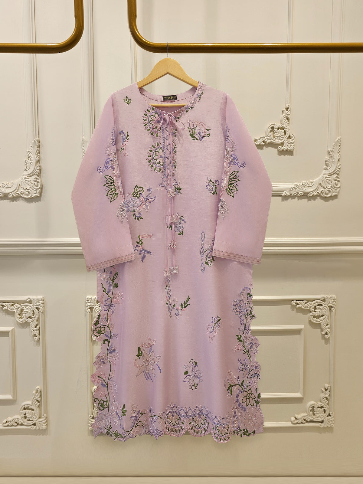 2 Piece- Pure Sheesha Silk Embroidered Suit S115311