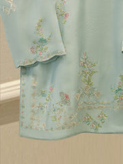 3 Piece- Pure  Sheesha Silk Embroidered Suit S115328