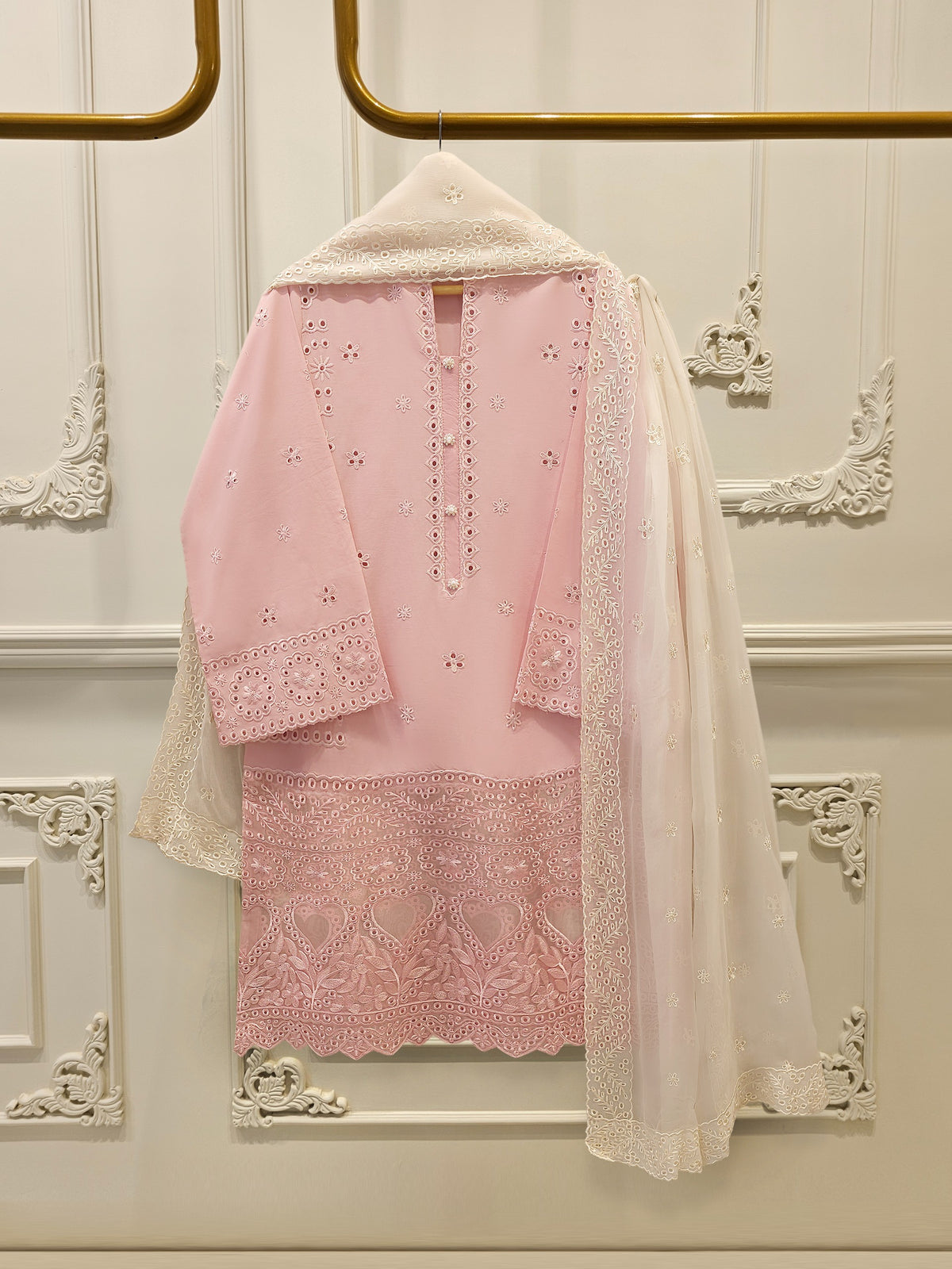 3-Piece Embroided Cambric Suit S115314