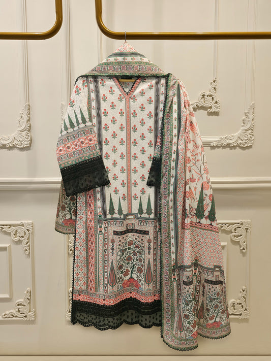 2 Piece Digital Printed Cambric Suit S115339