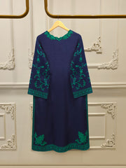 3 Piece- Pure Korean Silk Embroidered Suit S115363