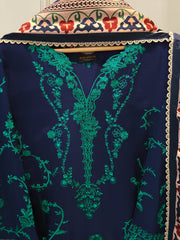 3 Piece- Pure Korean Silk Embroidered Suit S115363
