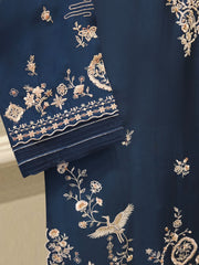 3 Piece- Pure  Sheesha Silk Embroidered Suit S115399