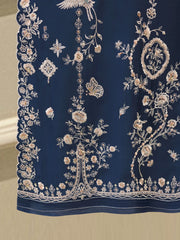 3 Piece- Pure  Sheesha Silk Embroidered Suit S115399