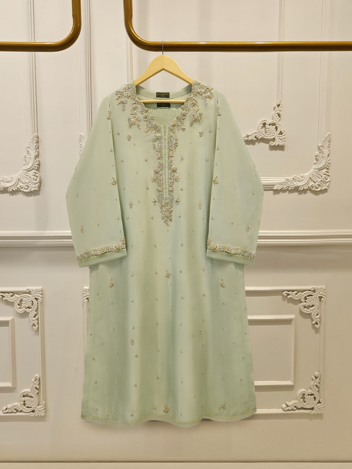2 Piece- Pure Sheesha Silk Embroidered Suit S115404