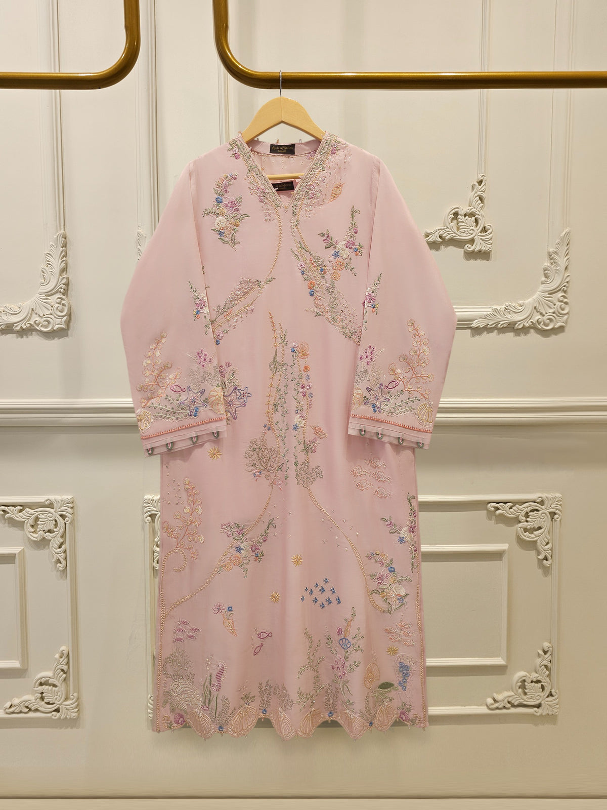 2 Piece - Pure Khaddi Silk Embroidered  Suit S115401