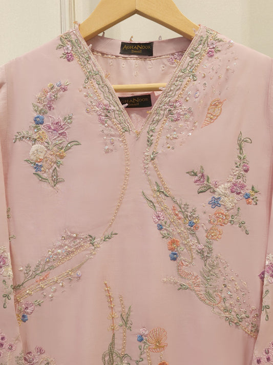 2 Piece - Pure Khaddi Silk Embroidered  Suit S115401