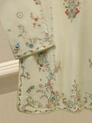 3 Piece- Pure  Sheesha Silk Embroidered Suit S115407