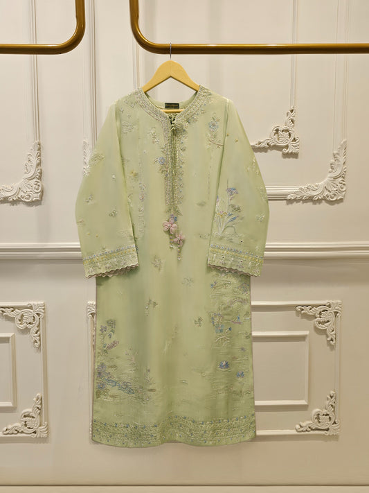 2 Piece- Pure Sheesha Silk Embroidered Suit S115408