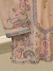 3 Piece- Pure  Sheesha Silk Embroidered Suit S115405