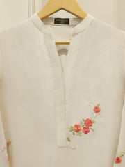 2 Piece- Pure  Korean Silk Embroidered Suit S115413