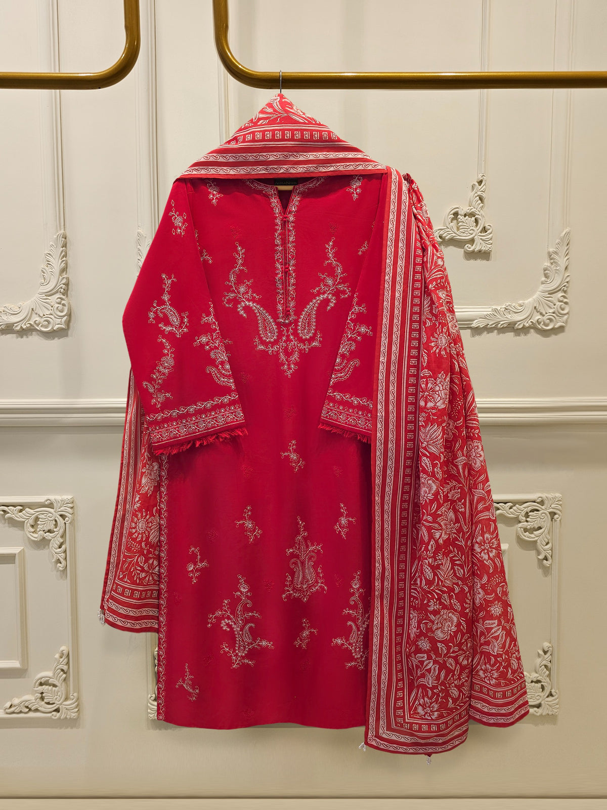 2 Piece - Embroidered Cambric Suit S115412