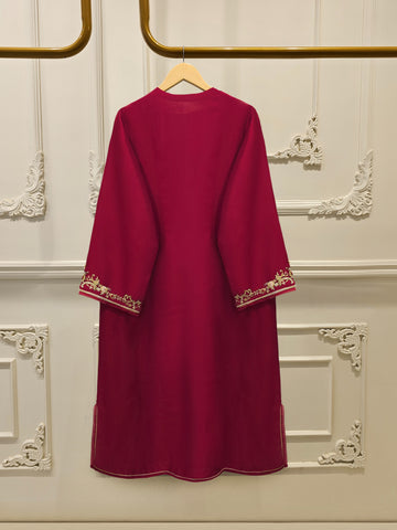 3 Piece- Pure  Sheesha Silk Embroidered Suit S115422 (Pre-Order)