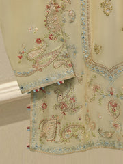 3 Piece- Pure  Sheesha Silk Embroidered Suit S115416