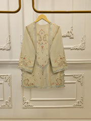 3 Piece- Pure  Sheesha Silk Embroidered Suit S115416