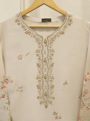 2 Piece- Pure Sheesha Silk Embroidered Suit S115386