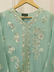 2 Piece - Pure Organza Embroidered Suit S115521