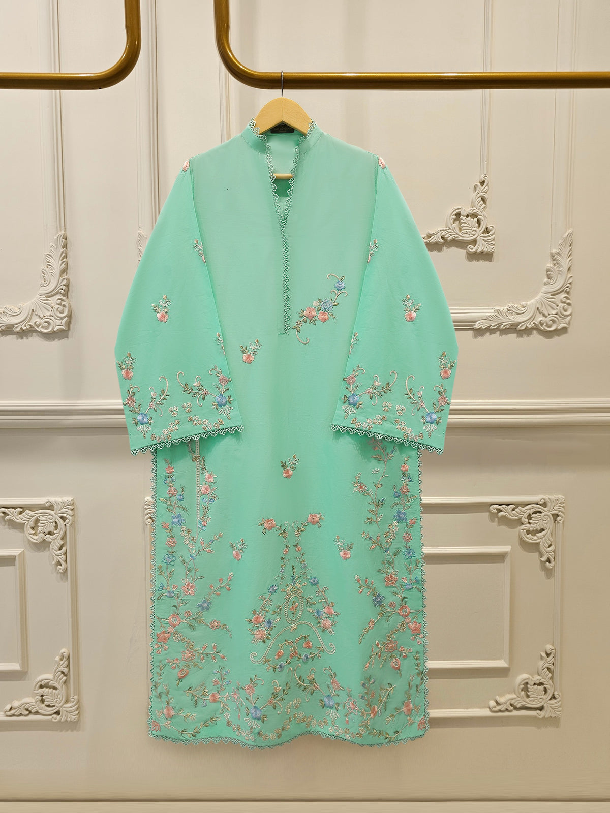 2 Piece - Embroidered Cambric Suit S115365