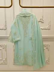 3 Piece - Pure Embroidered Chiffon Suit S115562