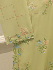 2 Piece - Embroidered Kora Silk Suit S115559
