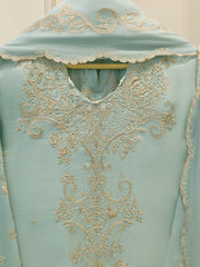3 Piece - Pure Khaddi Silk Embroidered  Suit S115571