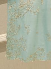 3 Piece - Pure Khaddi Silk Embroidered  Suit S115571