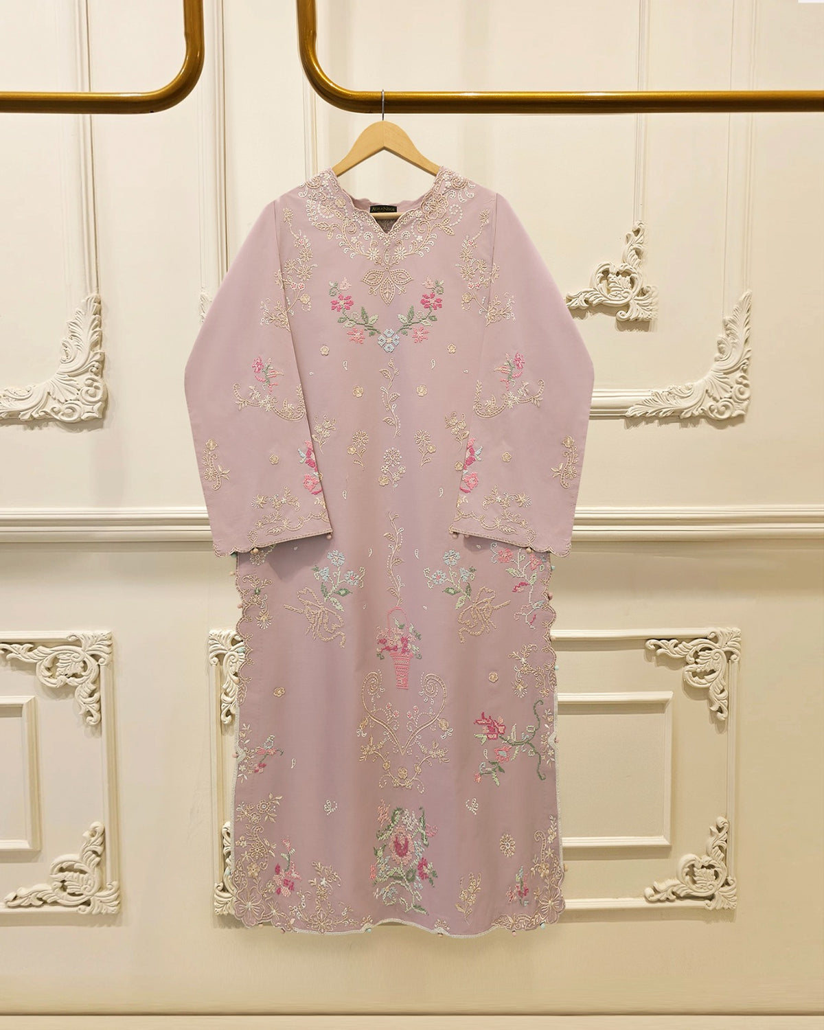 2 Piece - Embroidered Cambric Suit S115743