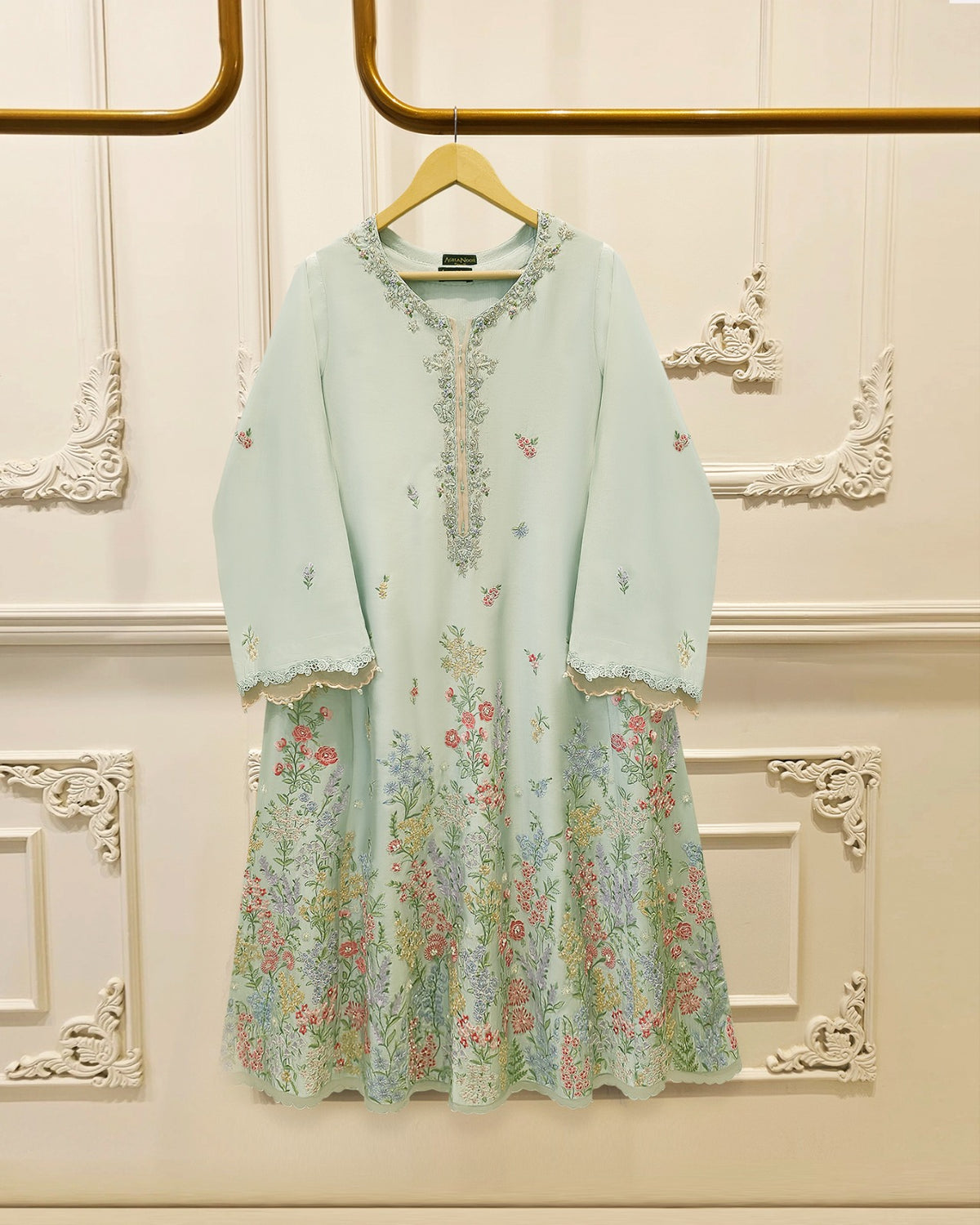 2 Piece- Pure  Sheesha Silk Embroidered Suit S115758