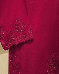 Pure Khaddi Silk Embroidered Shirt S115764
