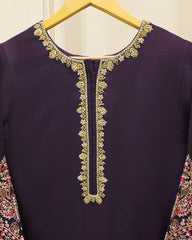 2 Piece- Pure  Sheesha Silk Embroidered Suit S115765