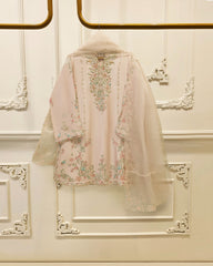 3 Piece- Pure  Sheesha Silk Embroidered Suit S115752