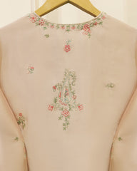 3 Piece- Pure  Sheesha Silk Embroidered Suit S115752